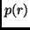 $p(r)$