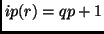 $ip(r)=qp+1$