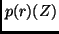 $p(r)(Z)$