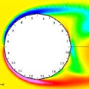 cylinder with active skin moving through liquid