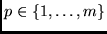 $p \in \{1, \ldots, m\}$