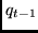 $q_{t-1}$