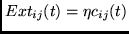 $ Ext_{ij}(t) = \eta c_{ij}(t) $