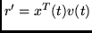 $r' = x^{T}(t)v(t)$
