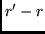 $r' - r$
