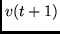 $v(t+1)$