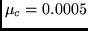 \( \mu_{c} = 0.0005 \)