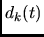 $d_k(t)$