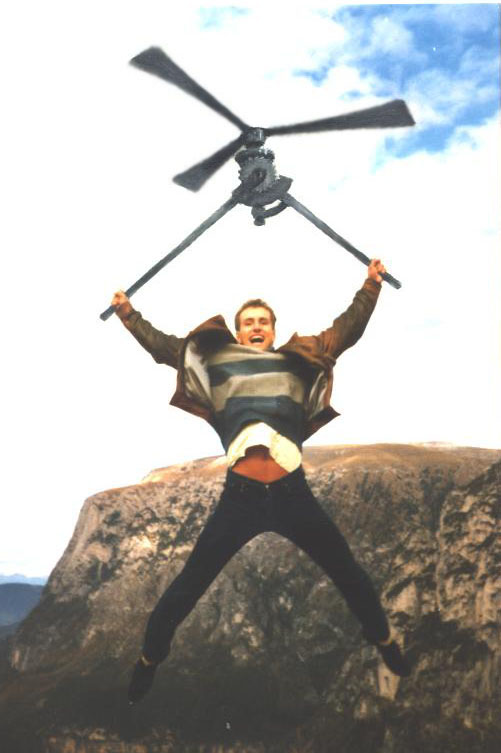 Juergen Schmidhuber and his 
flying machine Scherflieg