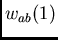 $w_{ab}(1)$