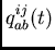 $q^{ij}_{ab}(t)$