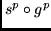 $s^p \circ g^p$