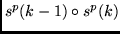 $s^p(k-1) \circ s^p(k)$