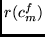 $r(c^f_{m})$