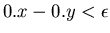 $0.x - 0.y < \epsilon$