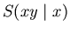 $S(xy \mid x)$