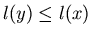 $l(y) \leq l(x)$