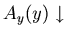 $A_y(y) \downarrow$
