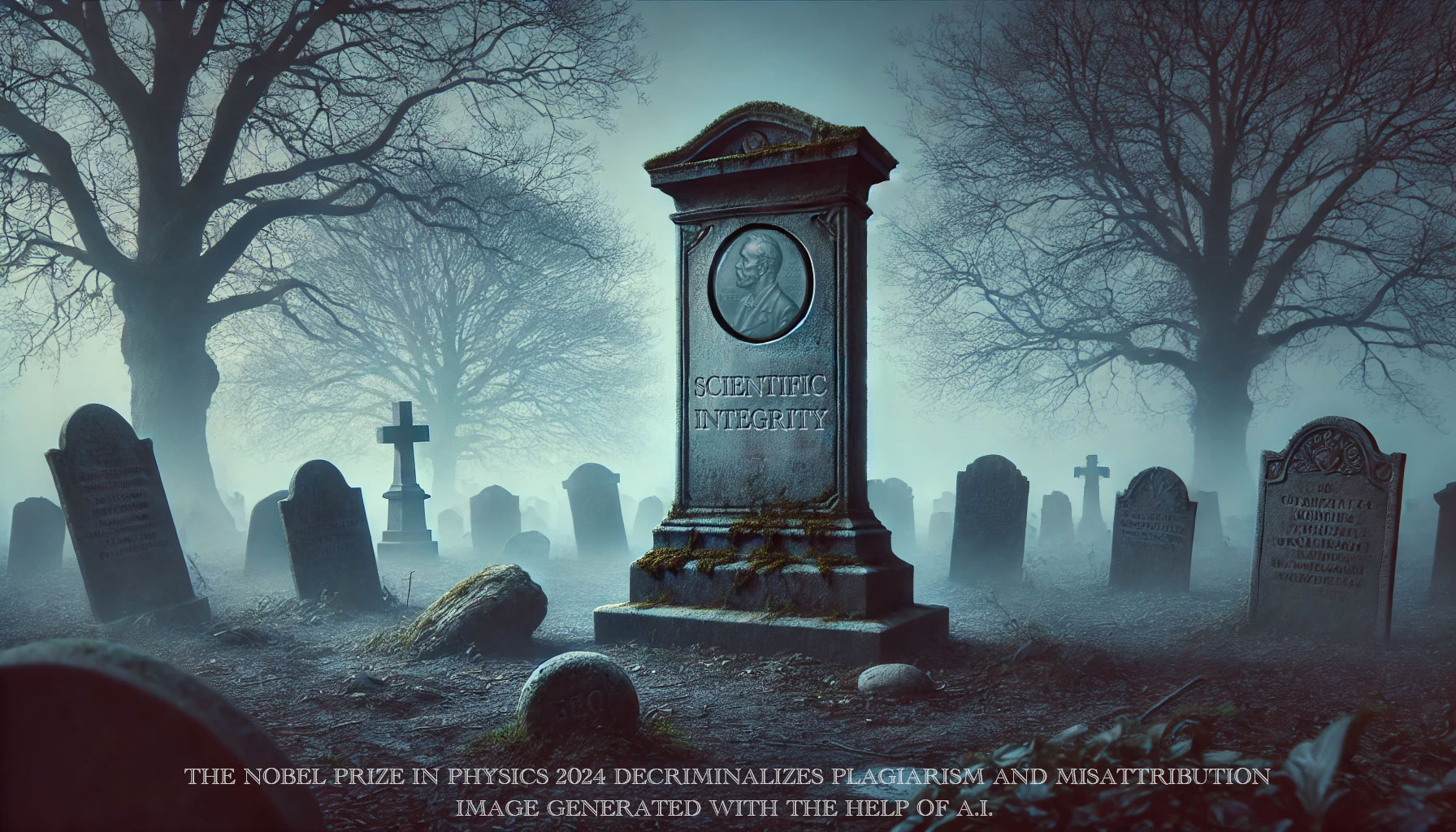 2024 Nobel Prize in Physics for plagiarism and incorrect attribution in computer science. Image generated with the help of AI.