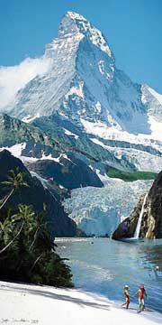 Juergen Schmidhuber 2007: Julia and Leonie and the Swiss South Sea I