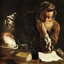 Archimedes, by Domenico Fetti, 1620, Art Museum Alte Meister in Dresden