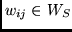 $w_{ij} \in W_S$