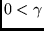 $0 < \gamma$