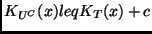 $K_{U^C}(x) leq K_T(x) + c $