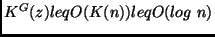 $K^G(z) leq O(K(n)) leq O(log&nbsp;n)$