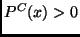 $P^C(x) > 0$