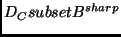 $D_C subset B^{sharp}$