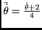 \( \bar{\dot{\theta}} = \frac{\dot{\theta} + 2}{4} \)