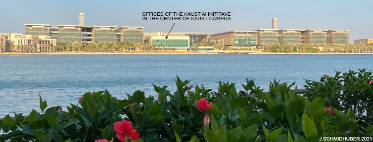 Offices of the AI Initiative in the center of KAUST Campus. Juergen Schmidhuber 2021